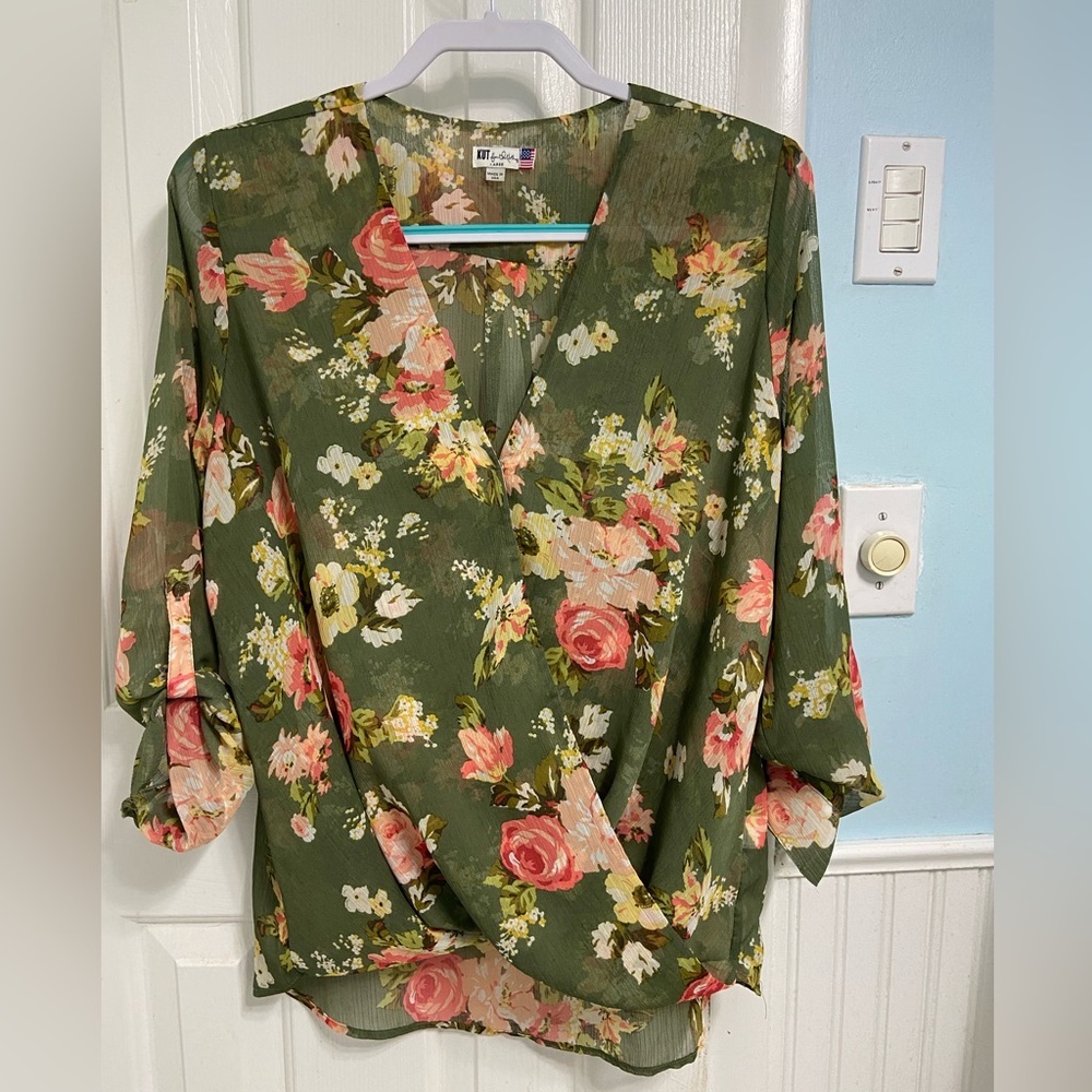 Kut from the Kloth Wrap Front Blouse
